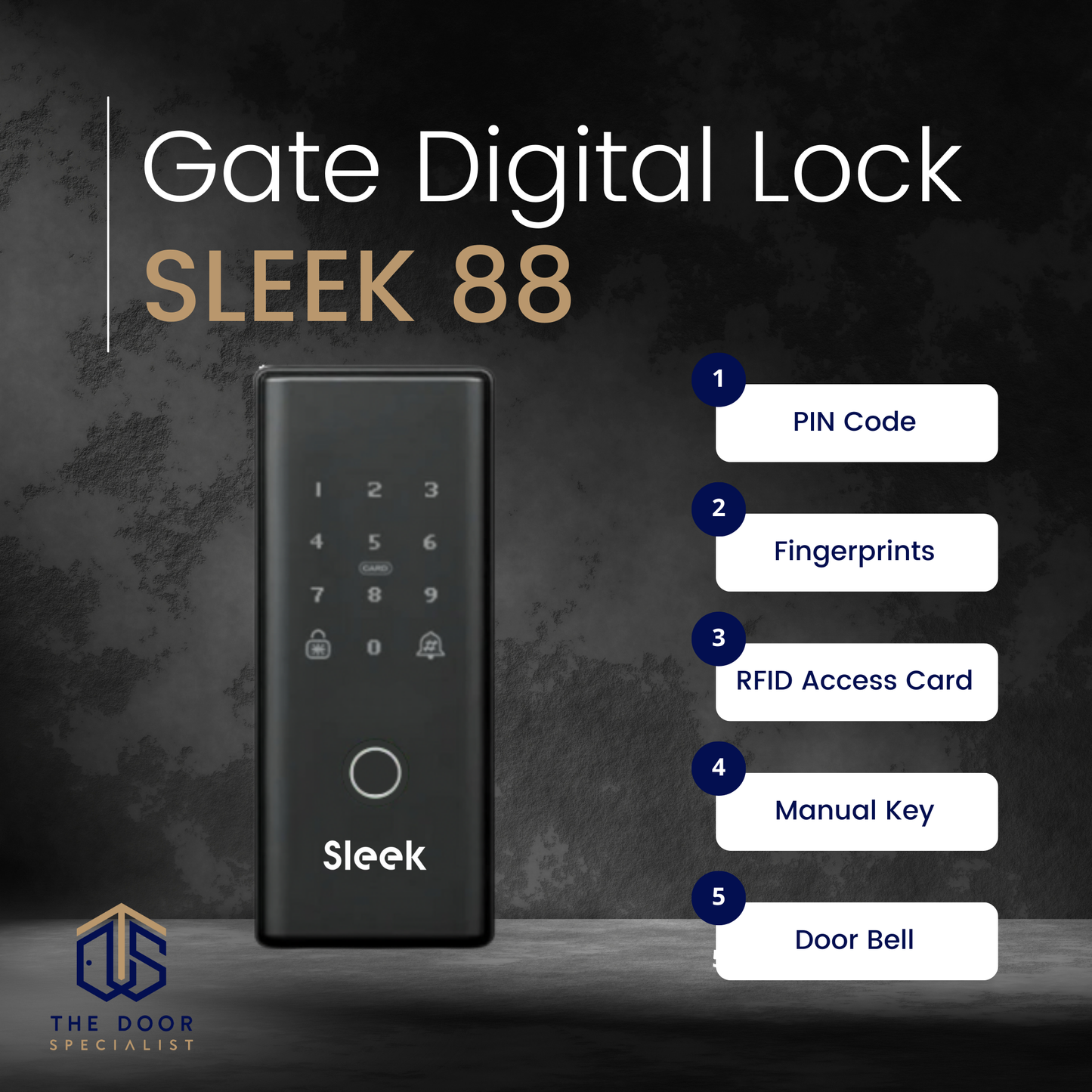 SLEEK 88 - Gate Digital Lock