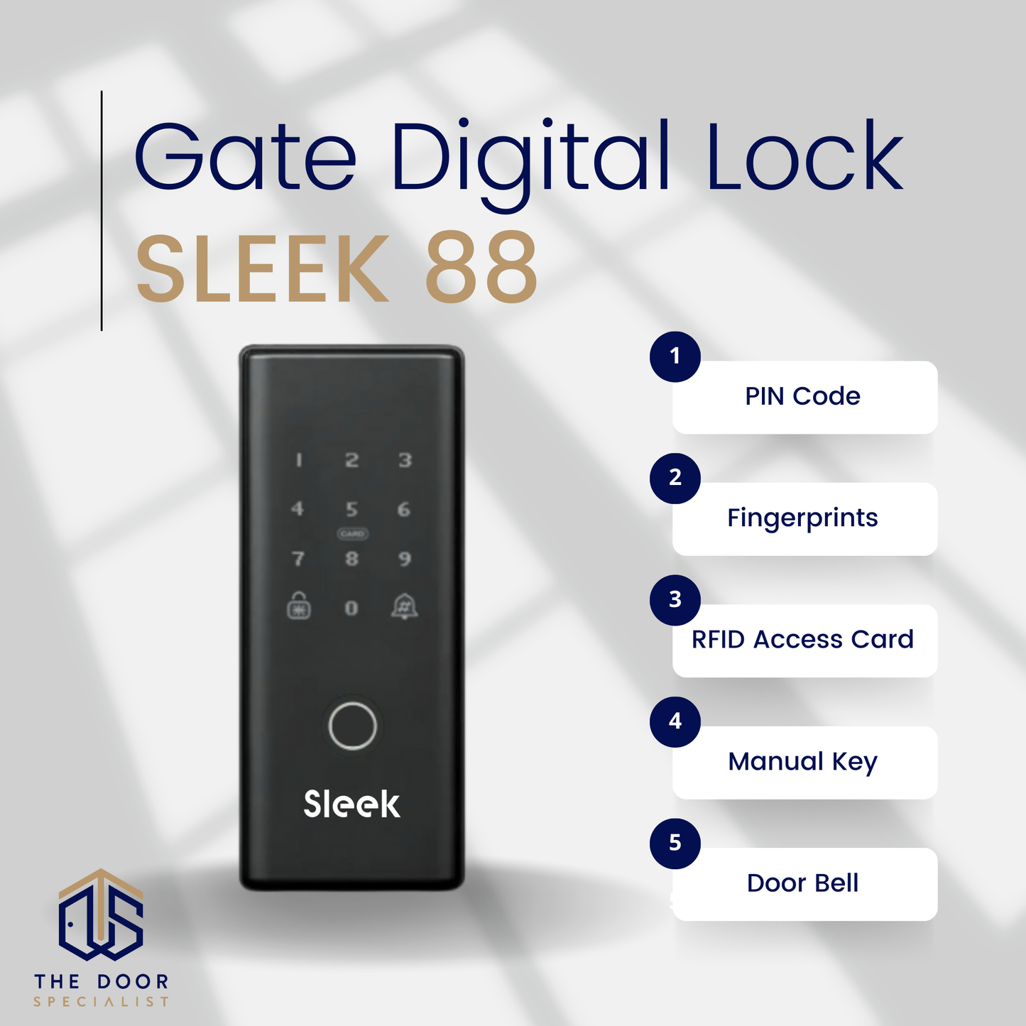 SLEEK 88 - Gate Digital Lock