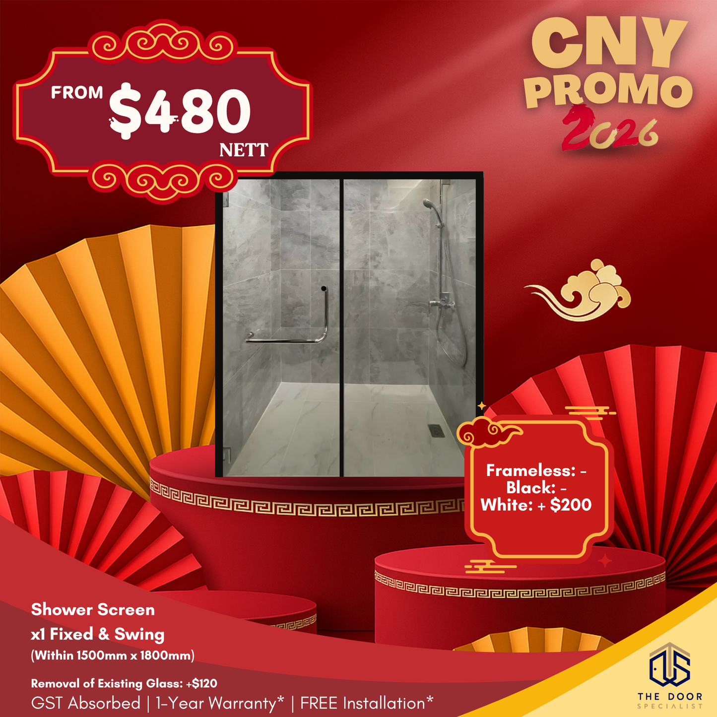 Glass Shower Screen [CNY Promo]