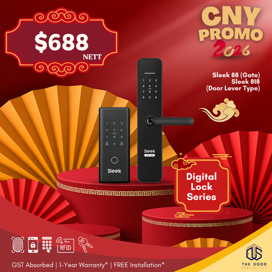 SLEEK 88 (Gate) + SLEEK 818 (Lever) - Digital Lock Series [CNY Promo]