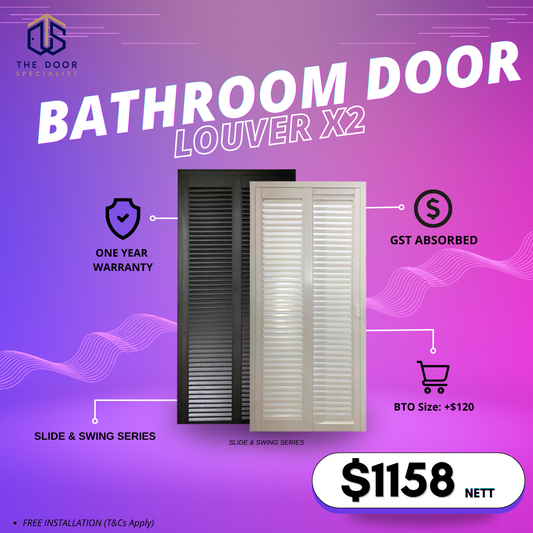 Bathroom Doors - Louver Type (Slide & Swing Series)