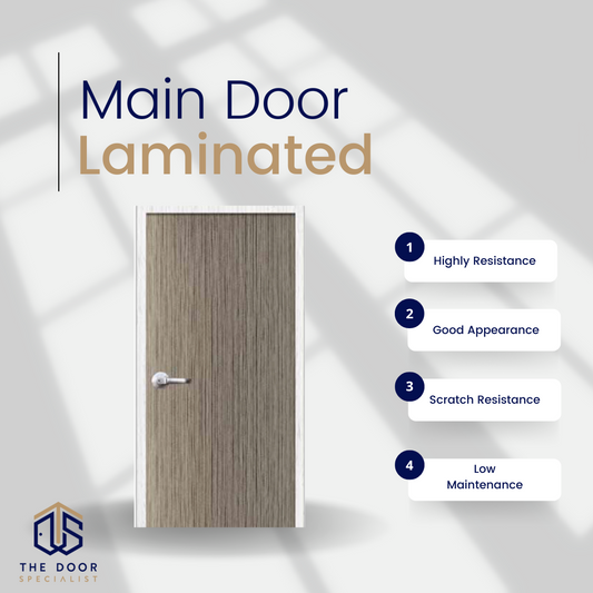 Laminated Main Door ( 4X7 FT ) Double Leaf